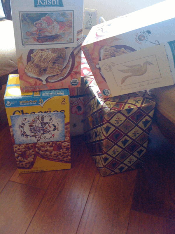 Cereal box wrapping