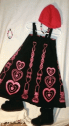 Dress M Up- Black and Pink Heart Sundress