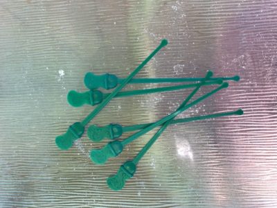 Green Starbuck stirrers litter the beach and are easily swallowed by marine animals. 