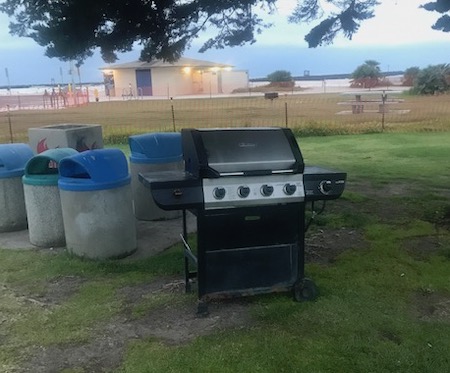 One of the many BBQ's left on the beach. 